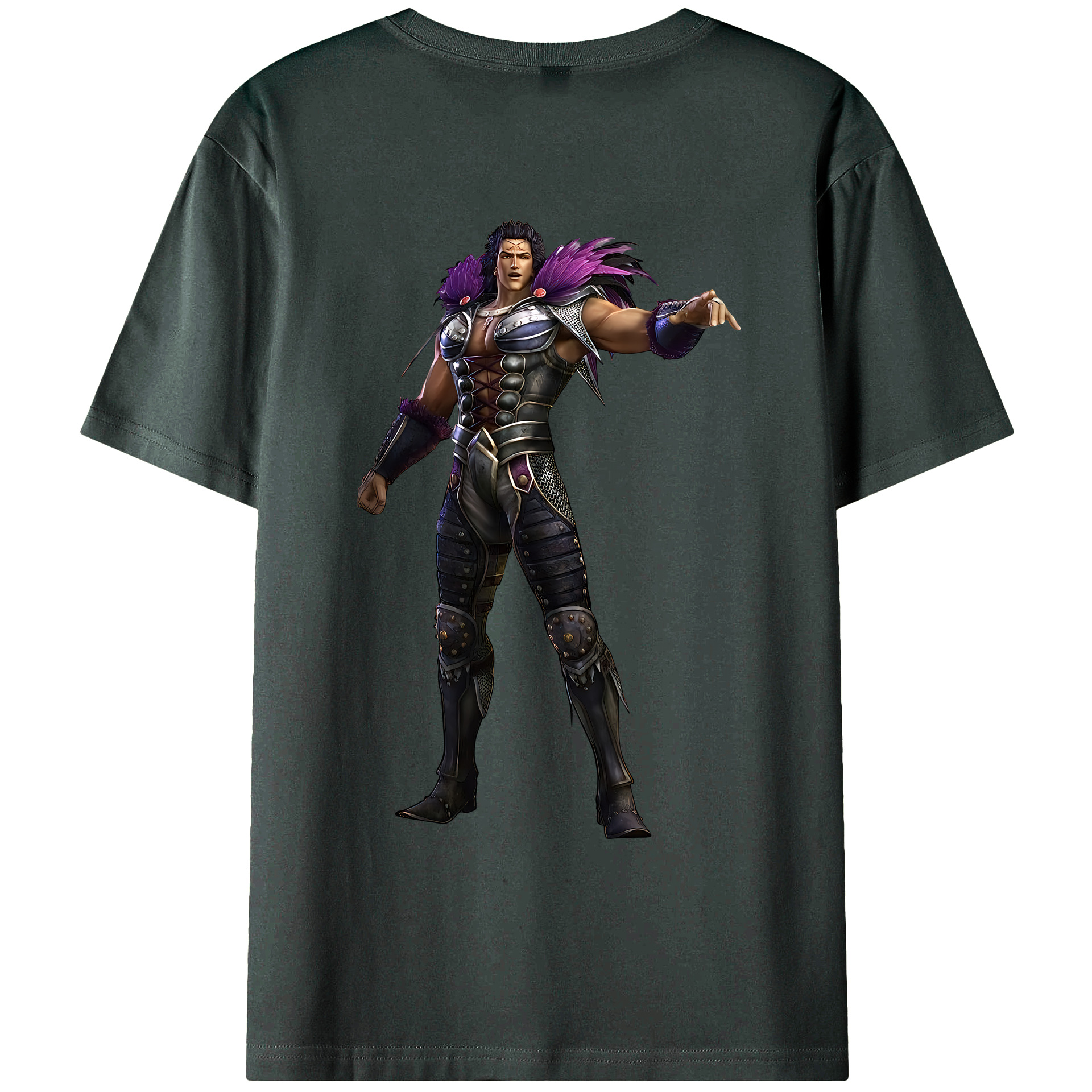 （画像用） 北斗の拳 Fist of the North Star 綿100％ メンズ半袖Tシャツ（バックプリント） 通気性